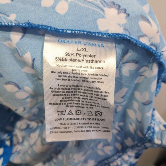 NWT Draper James Womens Ditsy Floral Sleep Dress Size L/XL Blue Sleeveless - Picture 7 of 10